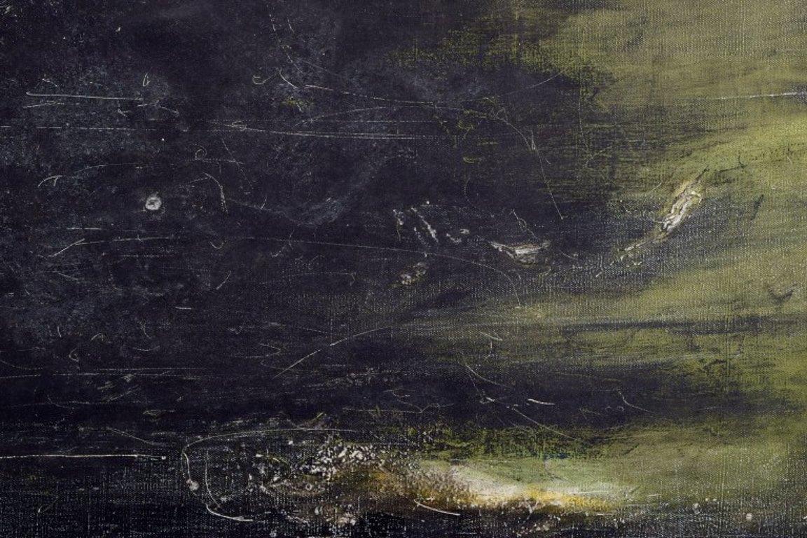 Espagnol Maurice Rey, artiste espagnol/français classé Huile / toile. Composition abstraite. en vente