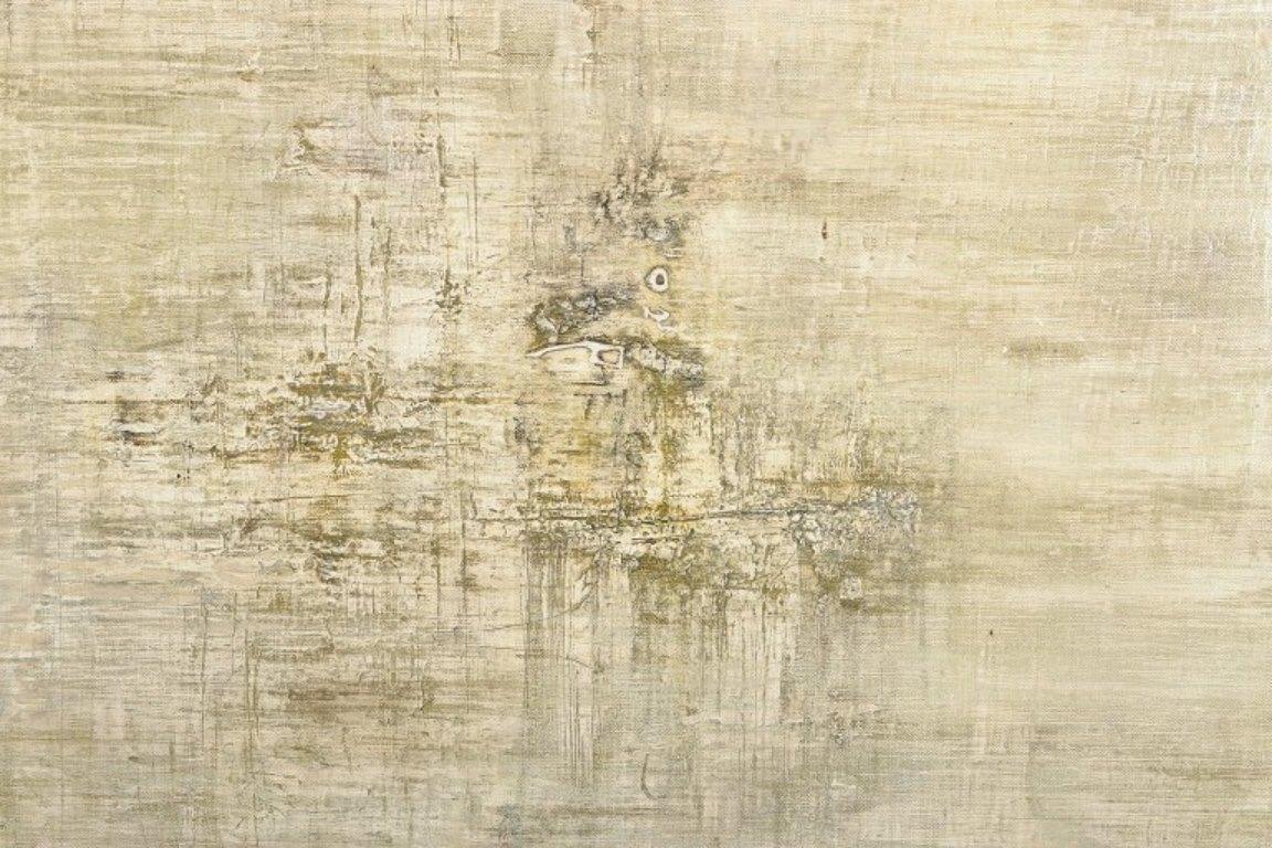 Espagnol Maurice Rey, artiste espagnol/français classé Huile sur toile. Composition abstraite. en vente