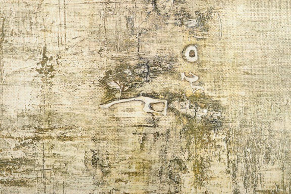 Maurice Rey, artiste espagnol/français classé Huile sur toile. Composition abstraite. Excellent état - En vente à Copenhagen, DK
