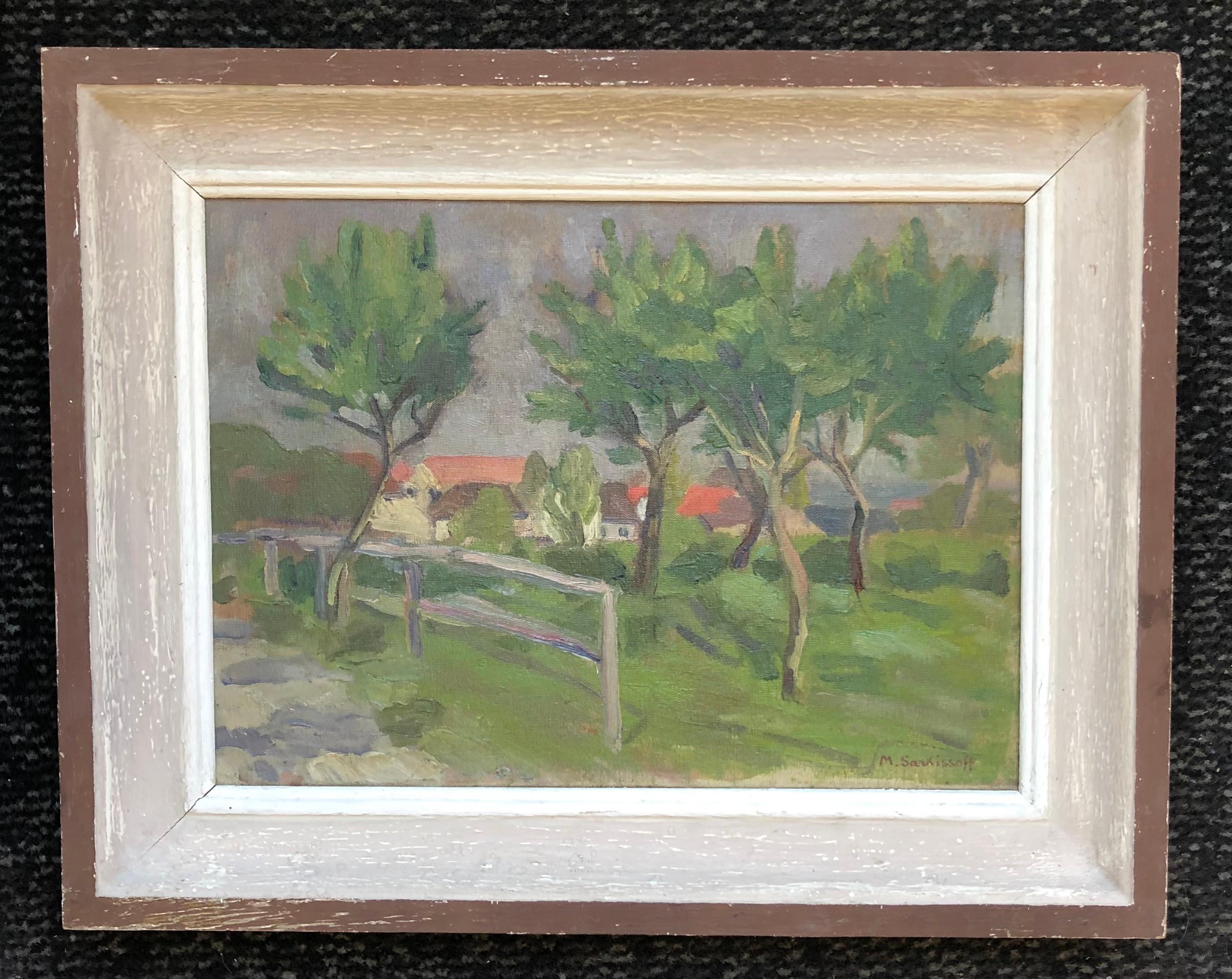 Paesaggio di campagna - Painting di Maurice Sarkissoff