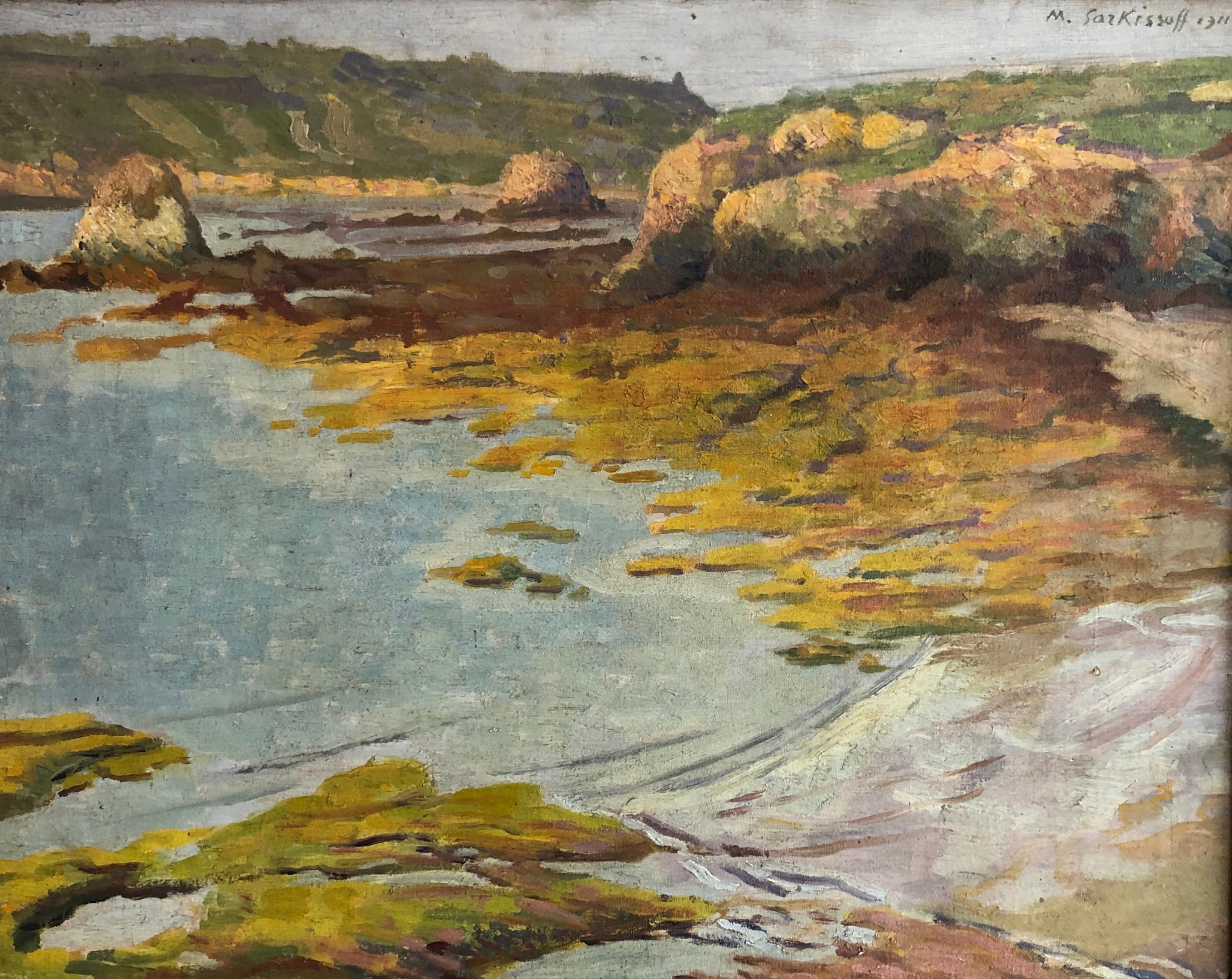 Maurice Sarkissoff Landscape Painting - Seaside landscape