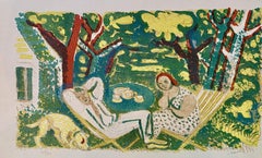 untitled depicting a couple and dog