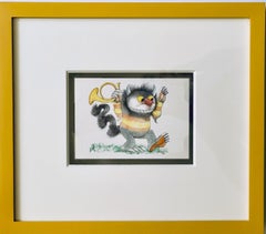 Maurice Sendak - "I Have No Business Cards So I Hope This Will Do" Signed Framed
