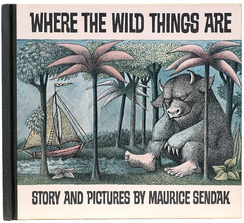 American Maurice Sendak, Where The Wild Things Are, Signed With An Original Drawing