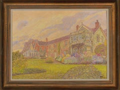 Maurice Sheppard PRWS NEAC (né en 1947) - Huile du XXe siècle, Country Manor House
