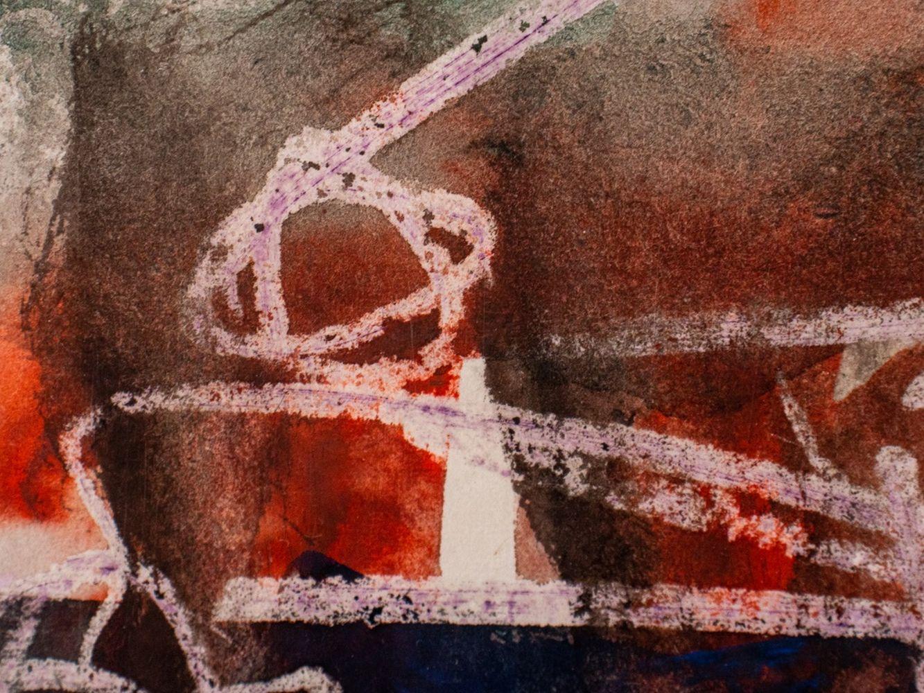 Maurice Sievan (American, 1898-1981), Untitled, Mixed Media on Paper, 1970, crayon and watercolor, signed and dated 