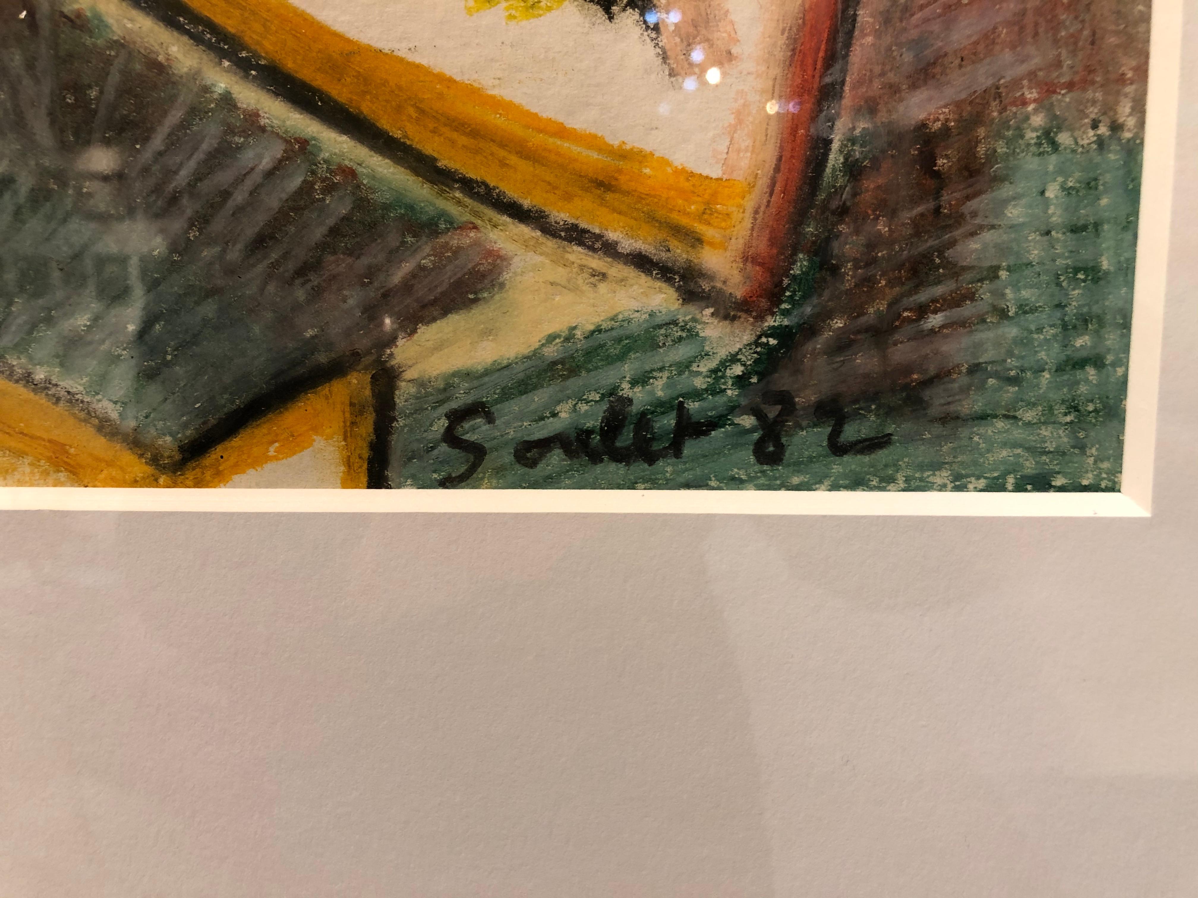 « Femme nue » de Maurice Soulet, huile au pastel sur papier en vente 10