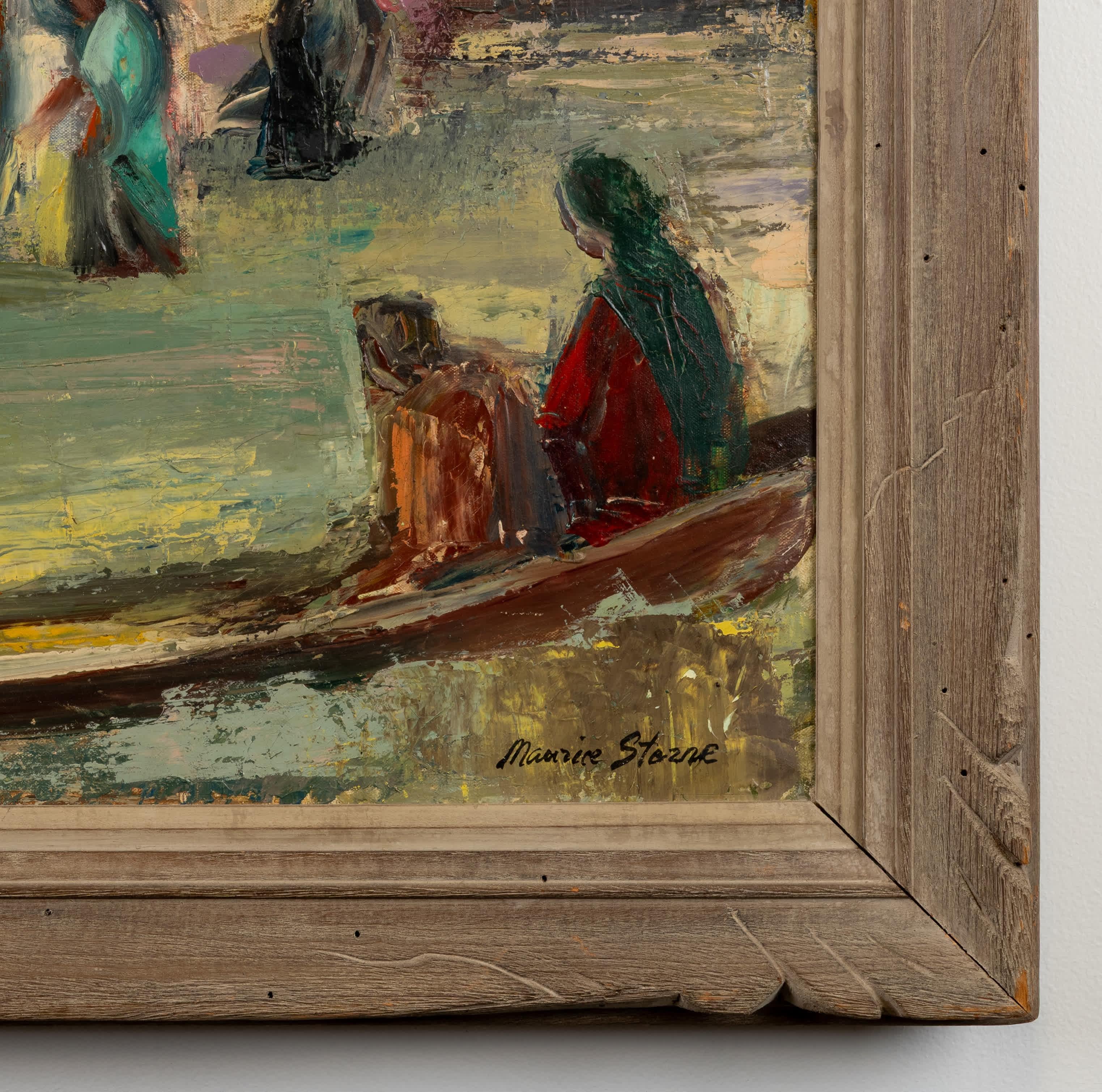 Sul Gange - Landscape Painting Marrone di Maurice Sterne