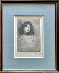 Young Beauty American Maurice Sterne rare early 1904 signed original etching