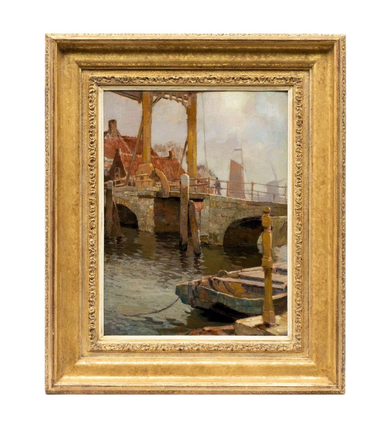 The Drawbridge of Overschie - Maurice Sys (1880-1972) For Sale 4