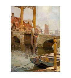 Antique The Drawbridge of Overschie - Maurice Sys (1880-1972)