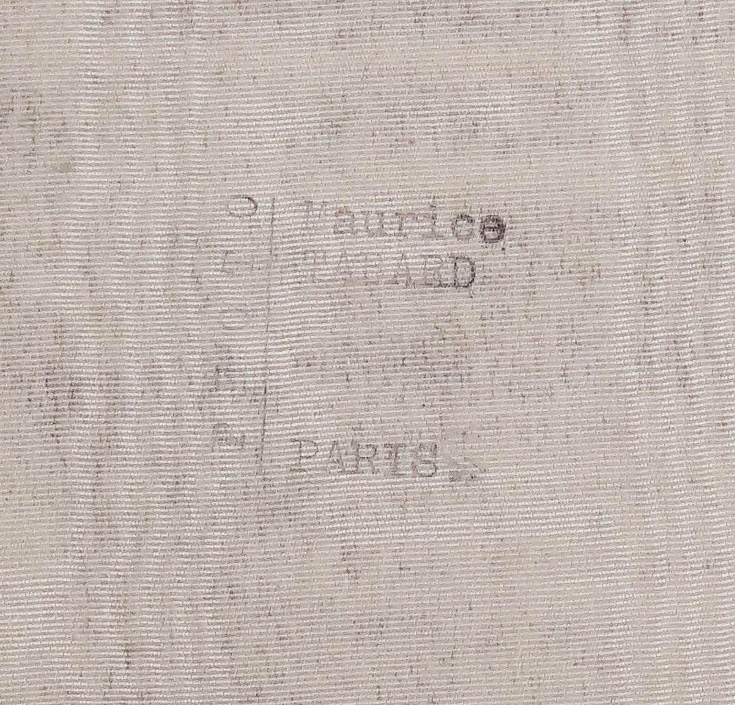 Untitled, Handmade Vintage Print on Fabric. Verso with stamp: Maurice Tabard 1