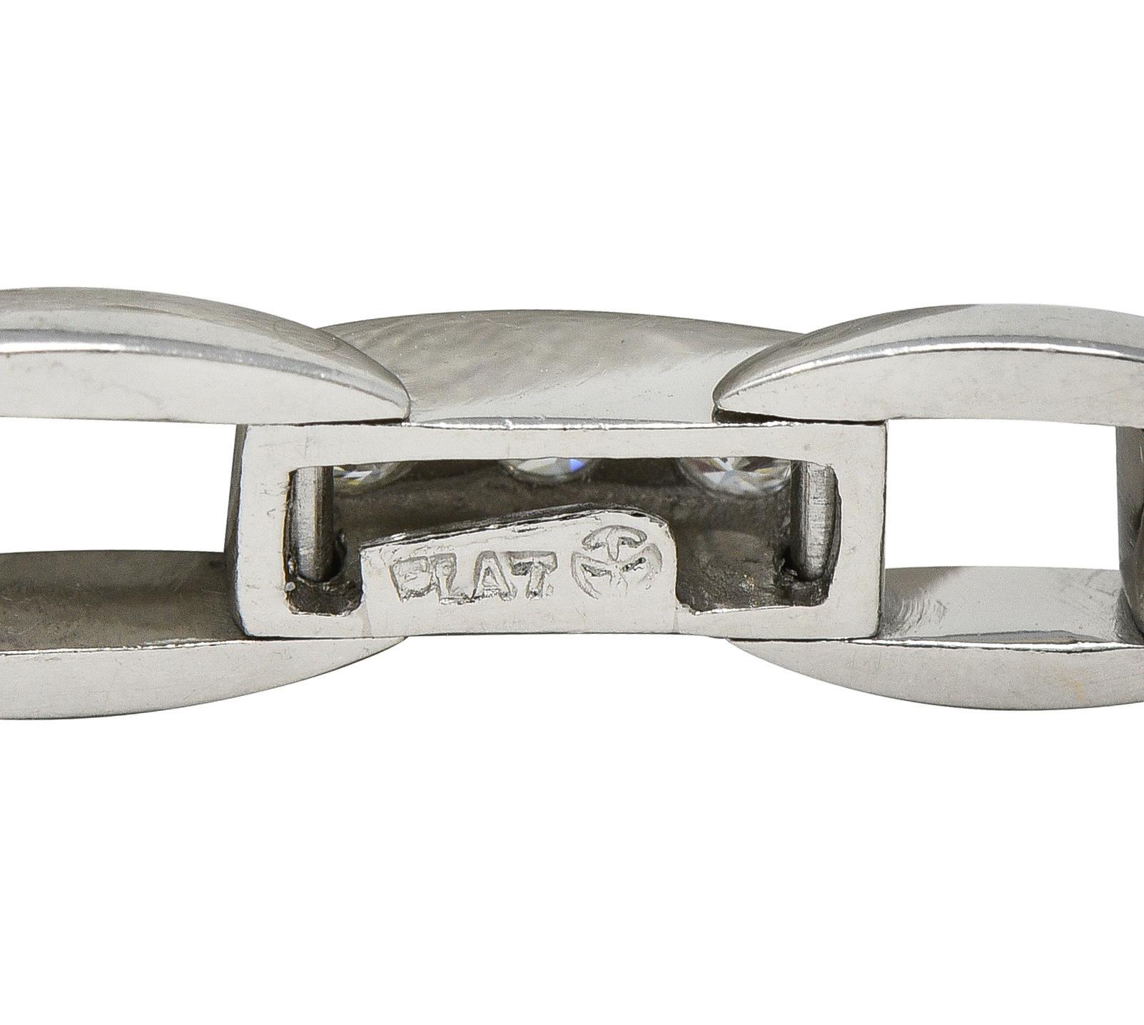 Maurice Tishman Art Deco 9.96 CTW Ruby Diamond Platinum Vintage Line Bracelet en vente 2