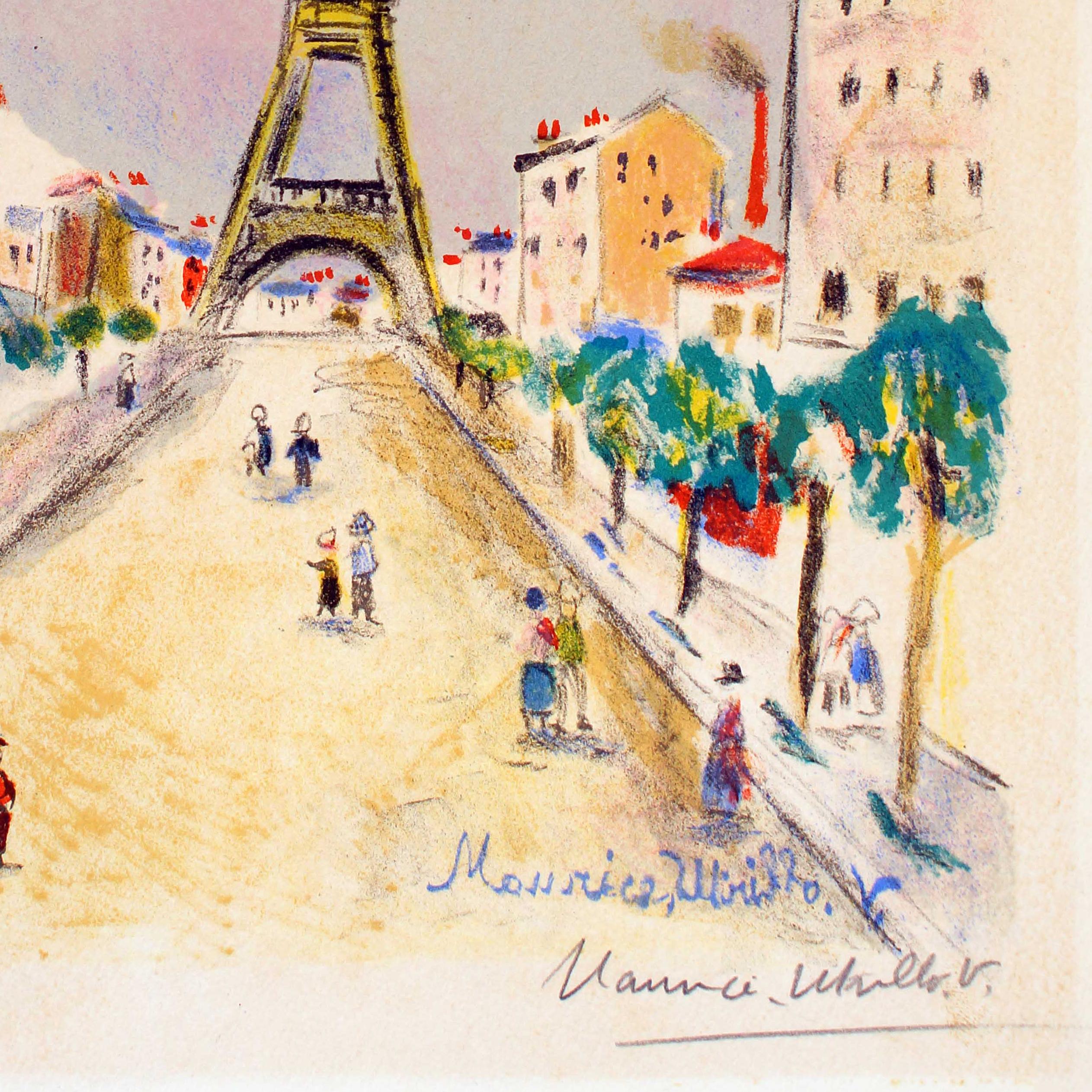 Lithograph.
Image Dimensions: 34 x 24 cm
Hand signed and signed on plate. Artist’s Proof.

French painter Maurice Utrillo was born in Paris in 1883, the son of an artist, Suzanne Valadon. Famous for his views of Paris, especially of the district of