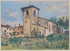 Church of St Bernard - Original gouache on paper, Handsigned