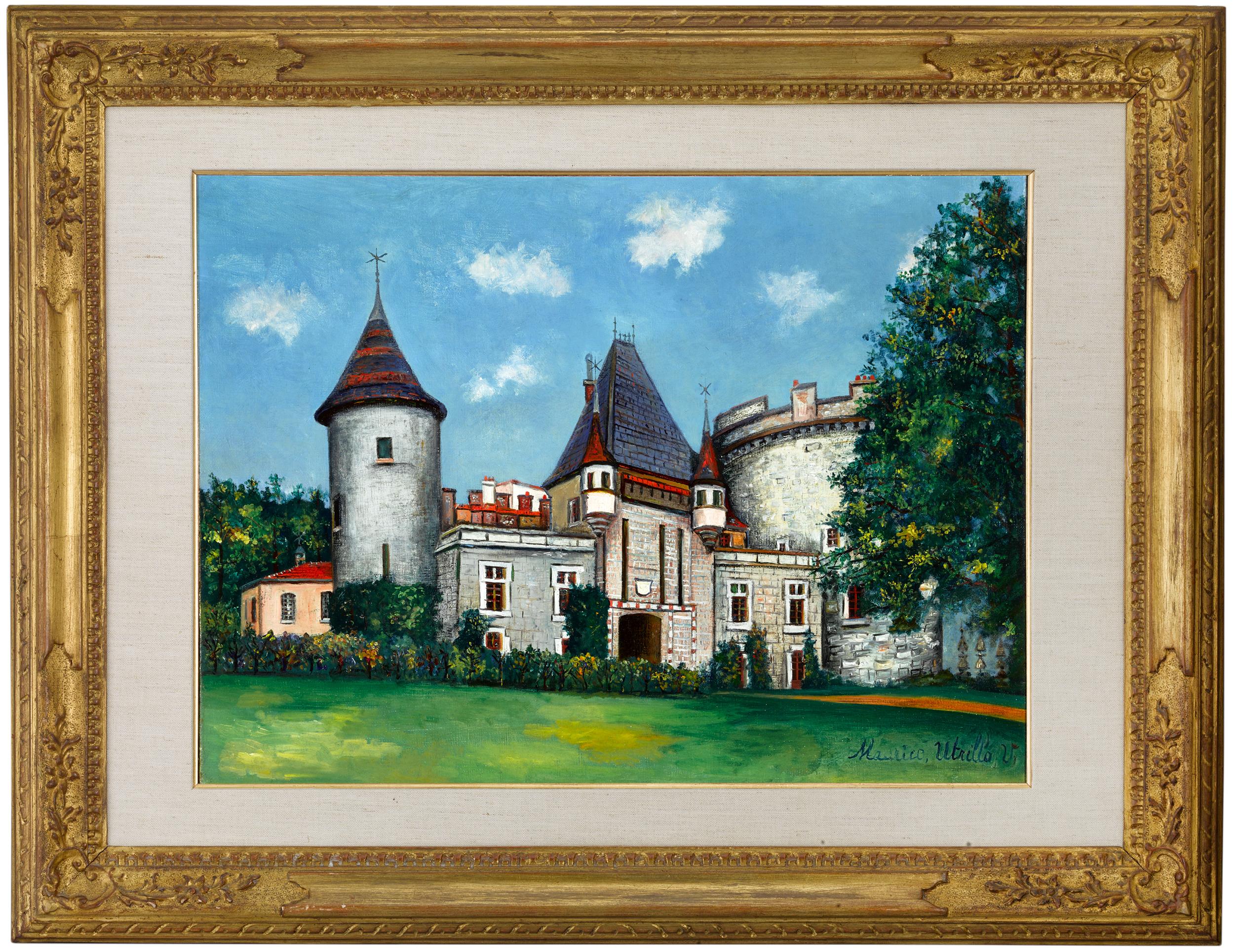 Le château de Chaintré - Painting by Maurice Utrillo