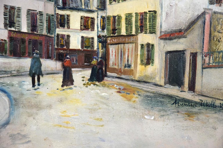 Place Jean-Baptiste-Clément By Maurice Utrillo - School of Paris oil painting For Sale 1