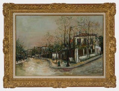 Rue à Sannois von Maurice Utrillo - Stadtszene, Ölgemälde, Impressionist