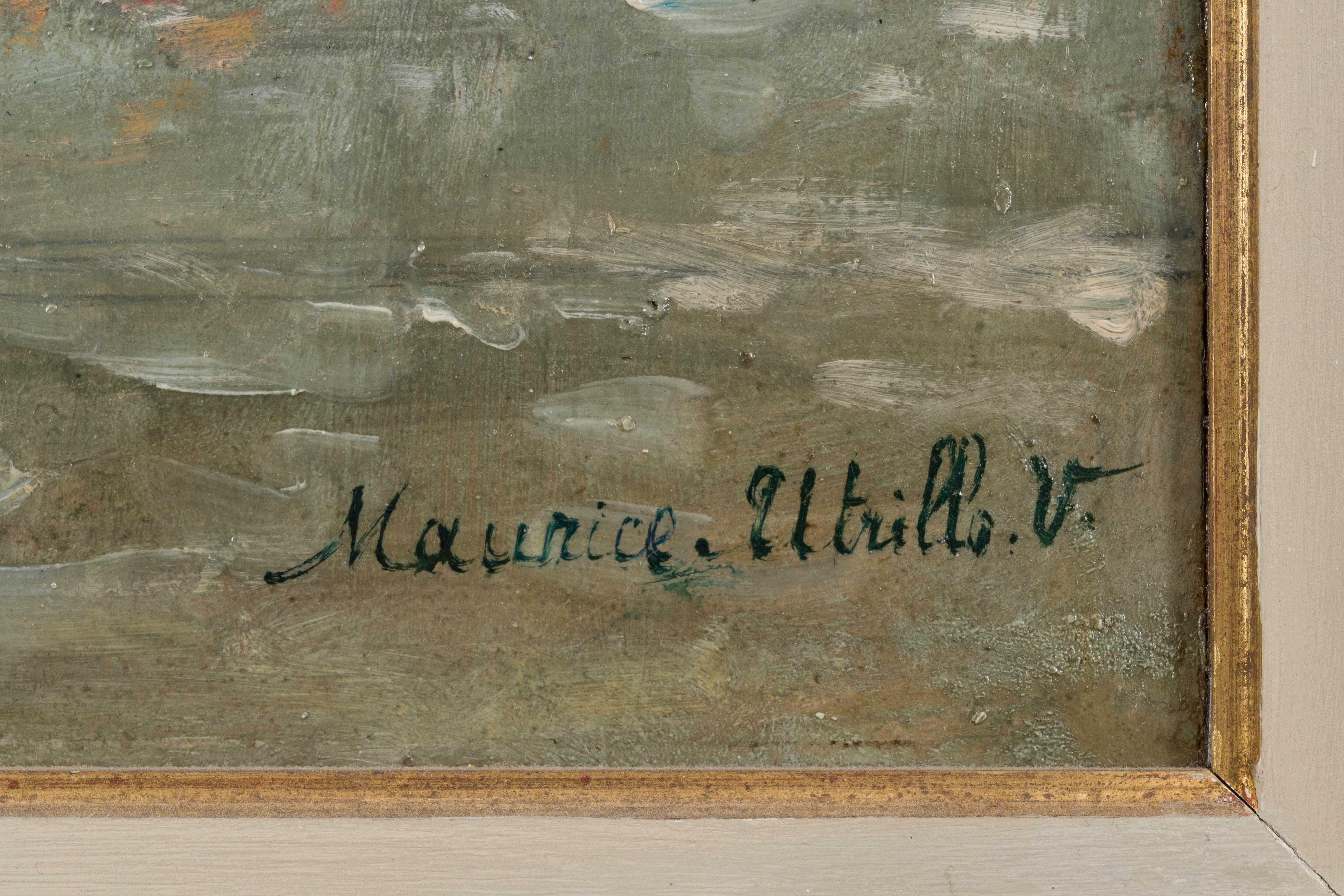 Rue à Sannois von Maurice Utrillo - Stadtszene, Ölgemälde, Impressionist im Angebot 3