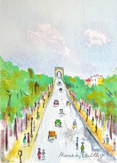 Vintage Arc de triomphe (Champs-Elysées), Paris Capitale, Maurice Utrillo