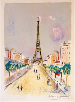 After Maurice Utrillo - La Tour Eiffel - from "Paris Capitale"