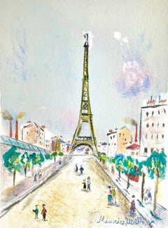 Retro la Tour Eiffel, Paris Capitale, Maurice Utrillo
