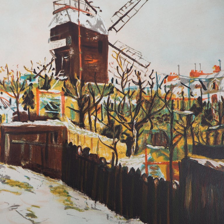 Mill of Montmartre - Lithograph - Modern Print by Maurice Utrillo