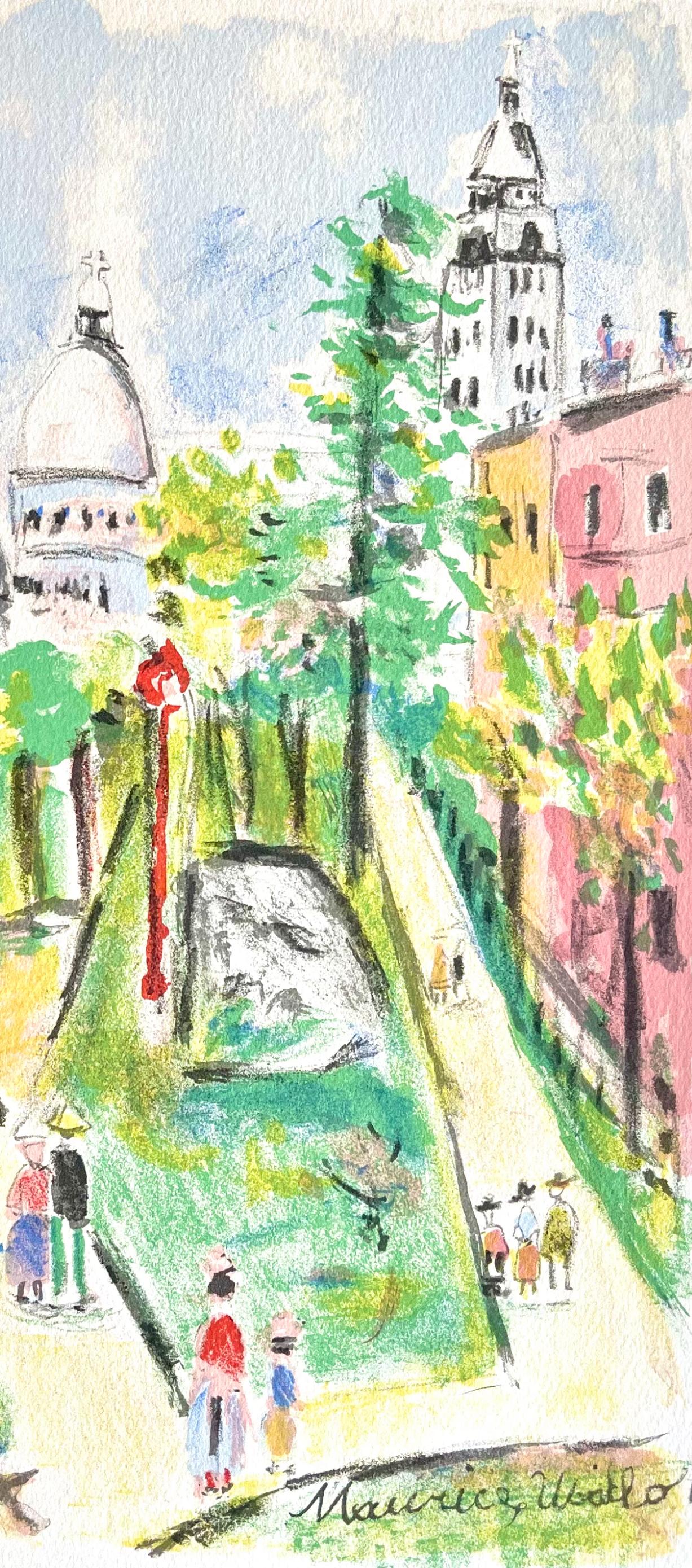 Montmartre (Place Saint-Pierre), Paris Capitale, Maurice Utrillo For Sale 2