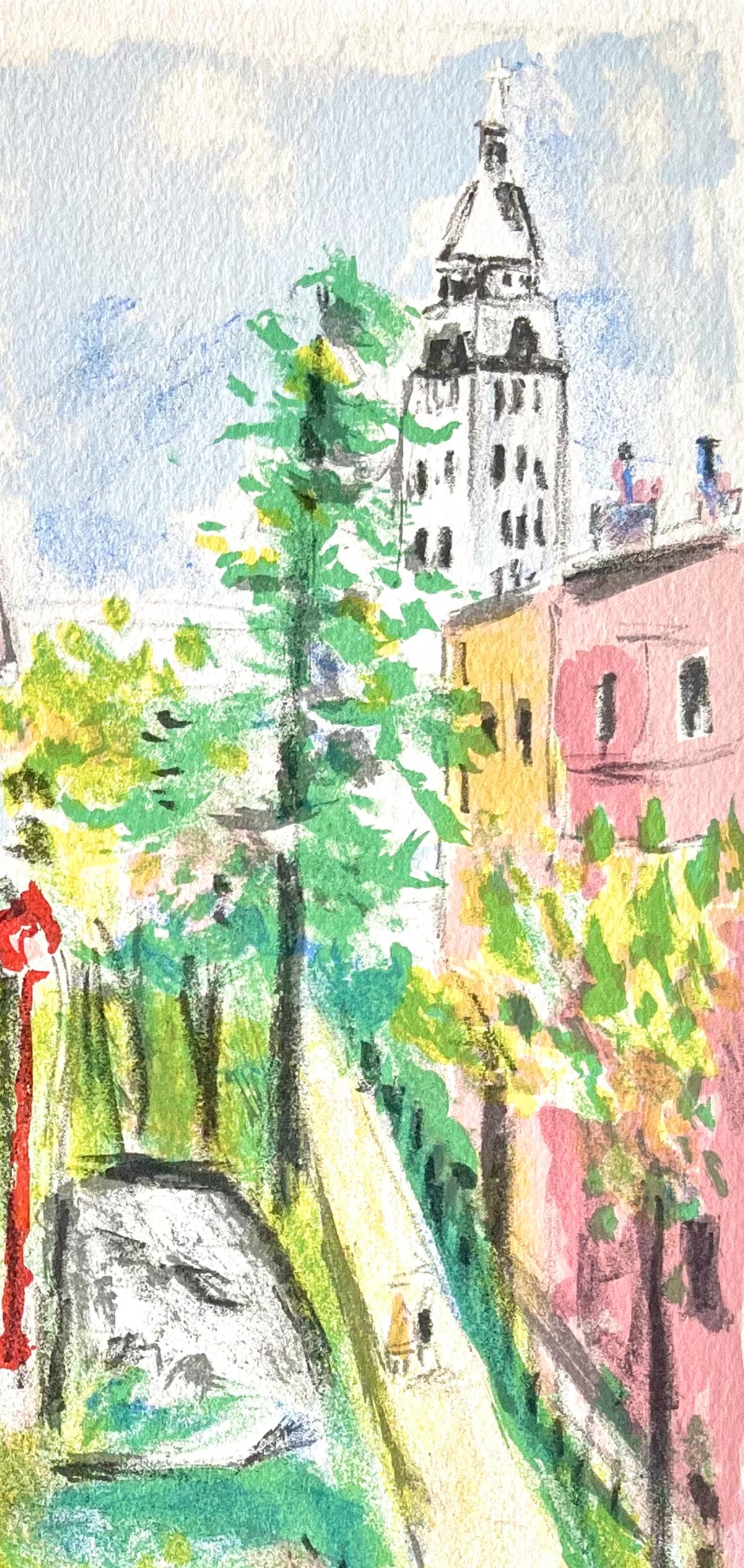Montmartre (Place Saint-Pierre), Paris Capitale, Maurice Utrillo For Sale 5