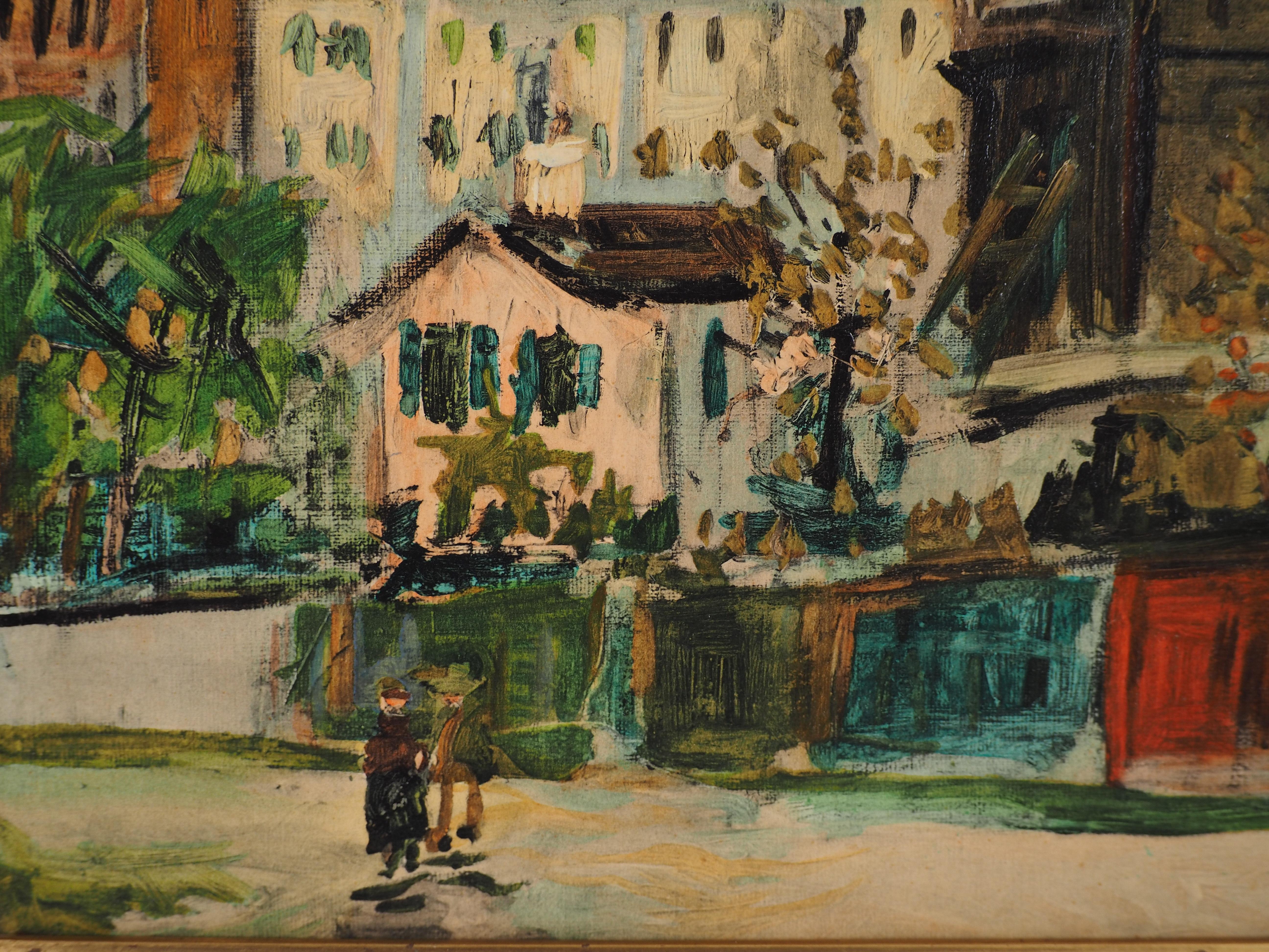 París, Montmartre : Moulin de la Galette (el Molino) - Litografía sobre lienzo 2