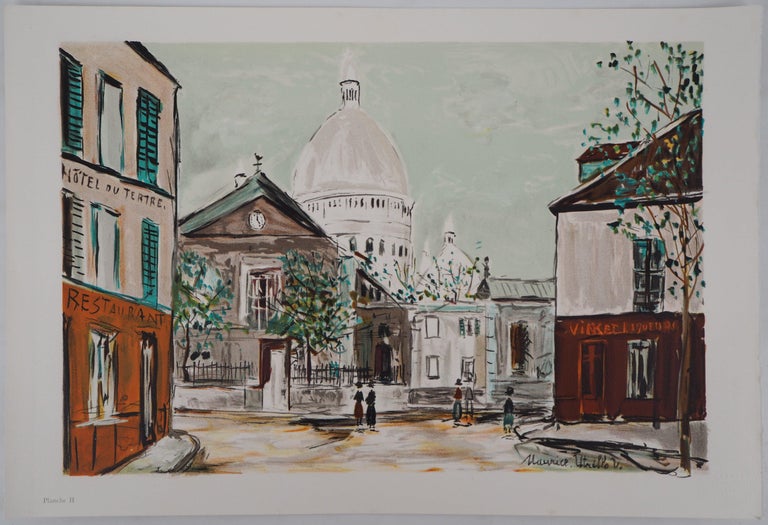 Maurice Utrillo Landscape Print - Sacré-Coeur Church of Montmartre - Lithograph