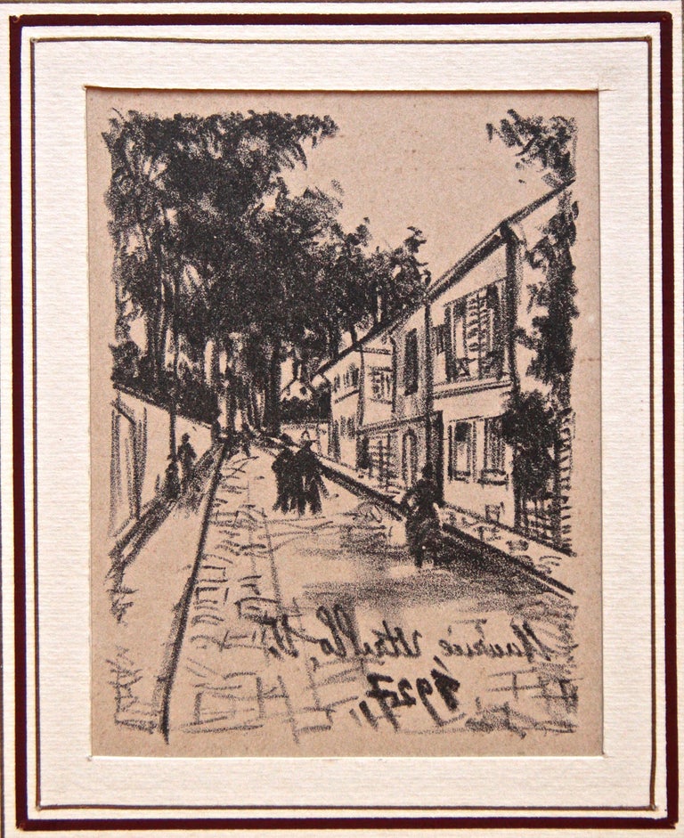 Streewalkers - Original Lithograph by Maurice Utrillo - 1927 For Sale 1