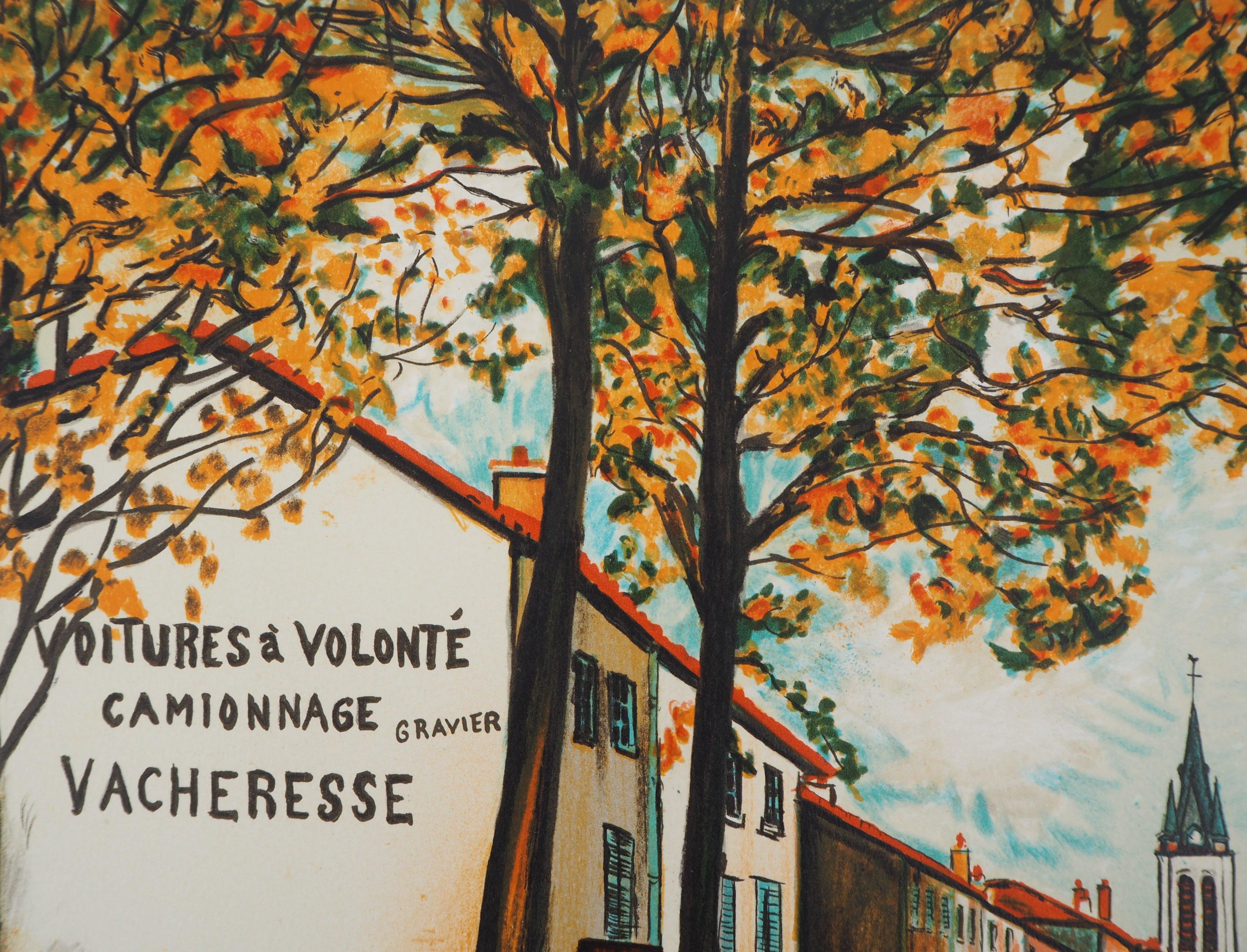 The Little Village - Lithograph - Modern Print by Maurice Utrillo