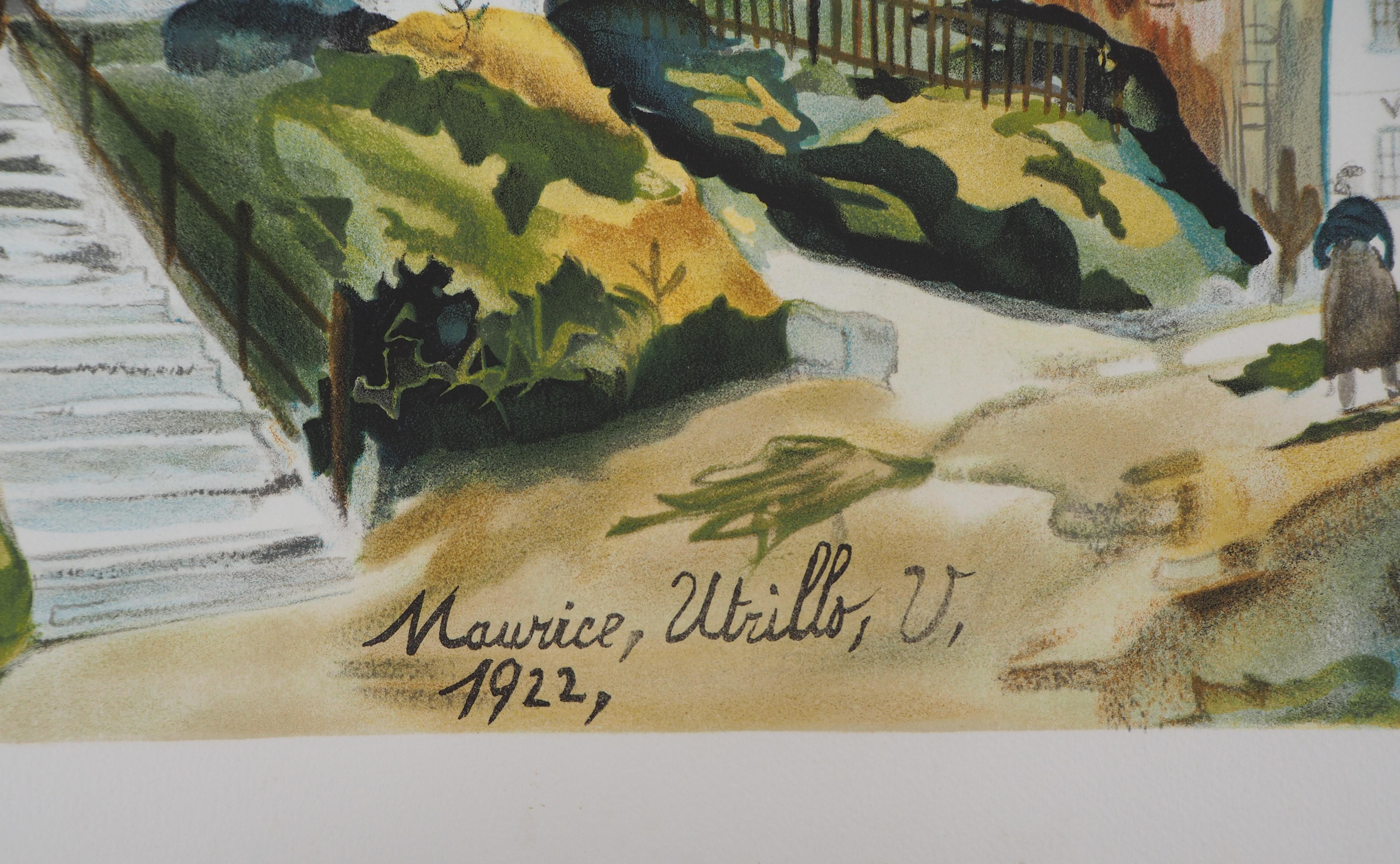 Tre mulini a Montmartre - Litografia in vendita 1