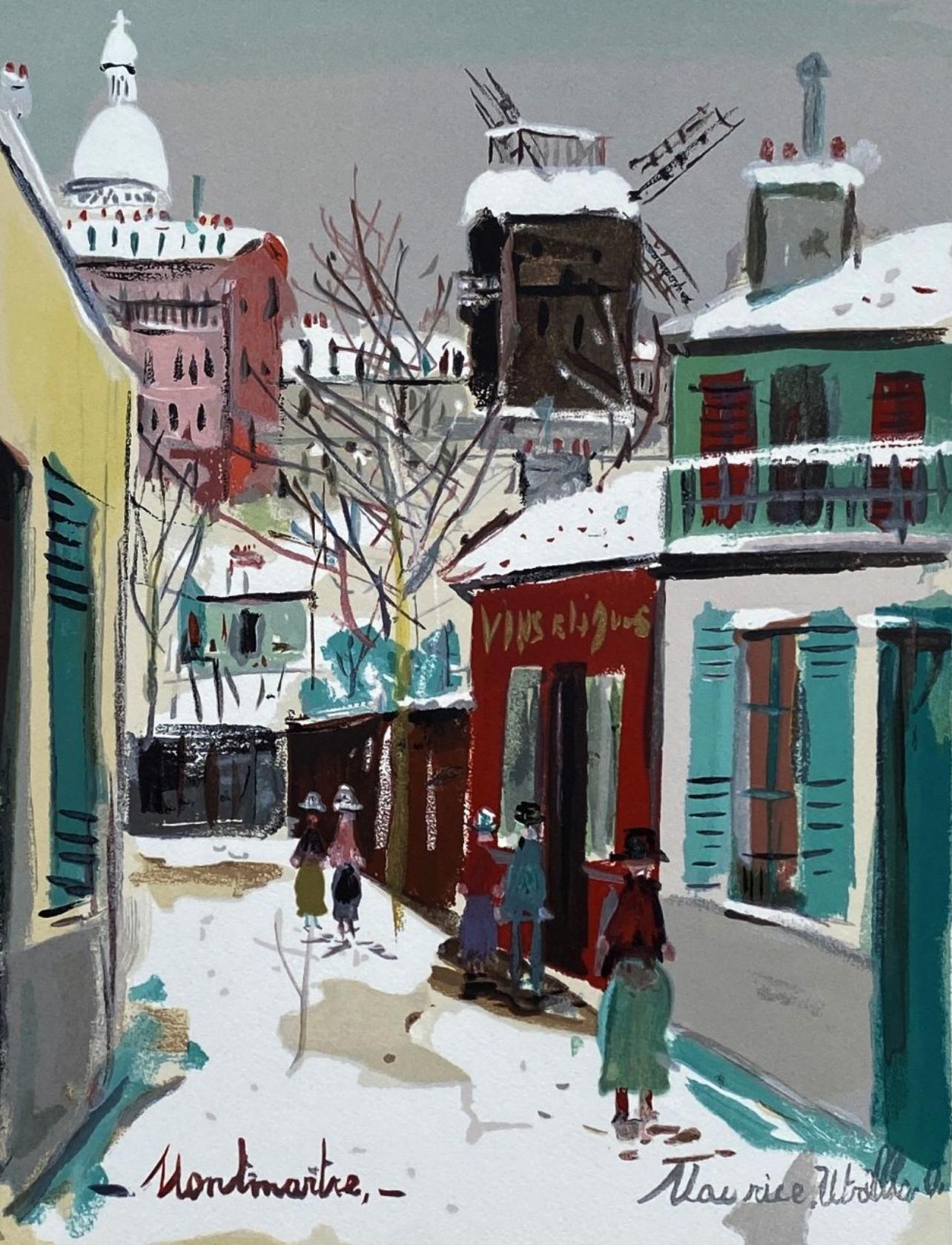Maurice Utrillo Figurative Print - Utrillo, Composition, Les Peintres mes amis (after)