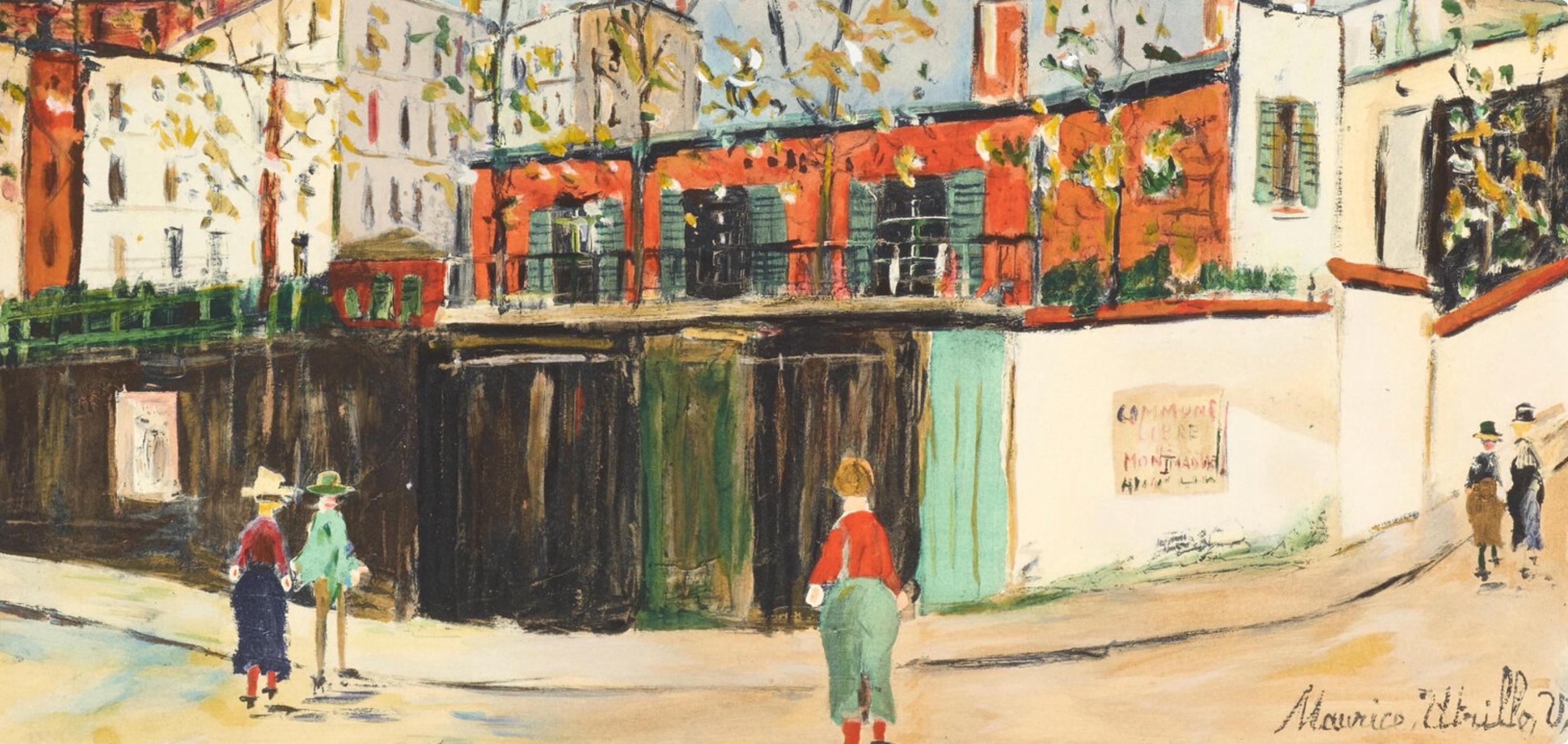 Utrillo, Montmartre, Douze Contemporains (dopo) - Figurative Print Beige di Maurice Utrillo