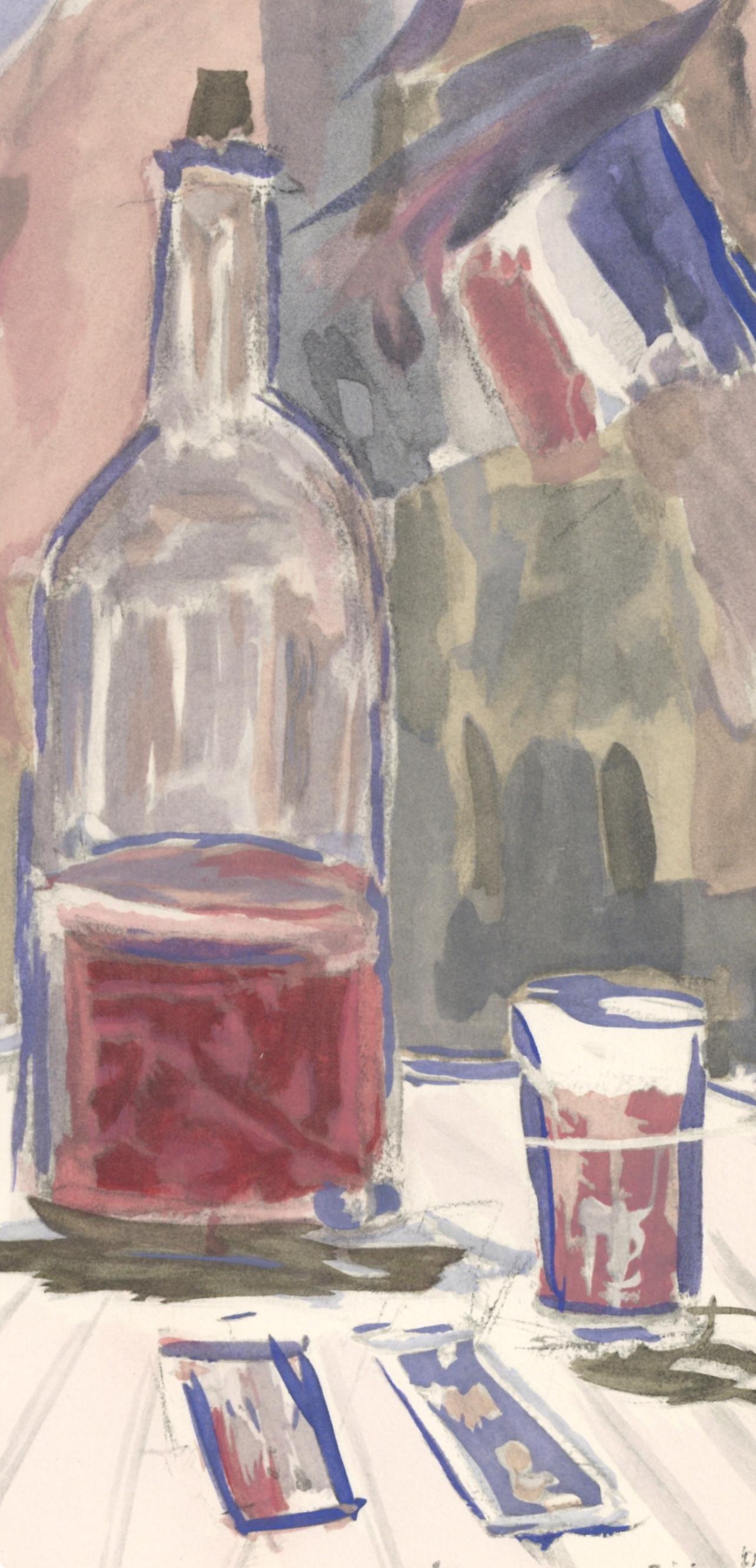 Utrillo, Vin d'honneur, Fleurs et Flammes (after) - Print by Maurice Utrillo
