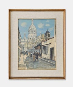 Vintage Walk Downtown - Offset and Lithograph after M. Utrillo - Mid 20th century