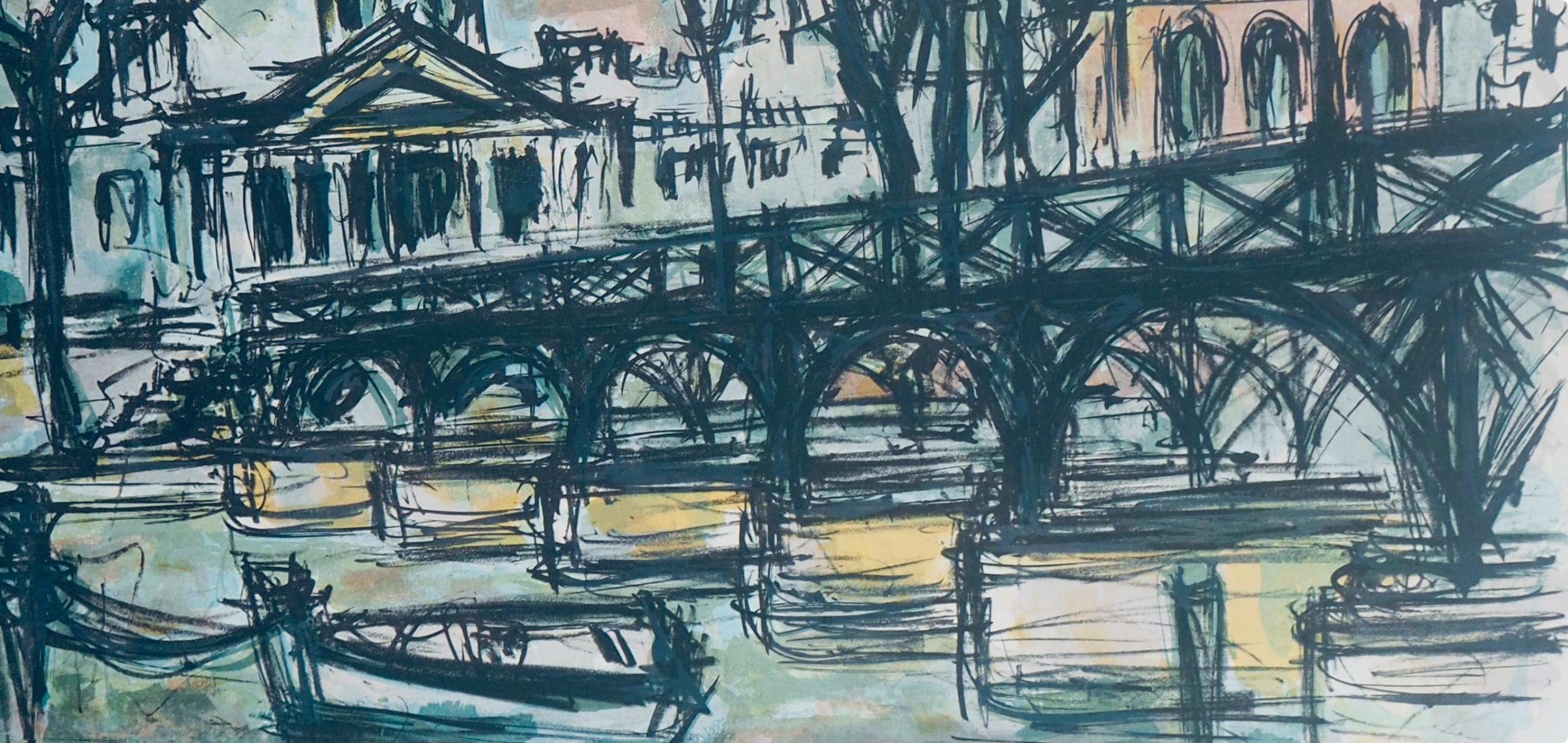 Verdier, Le Pont des Arts, Au Temps de Paris Seine (after) - Modern Print by Maurice Verdier 