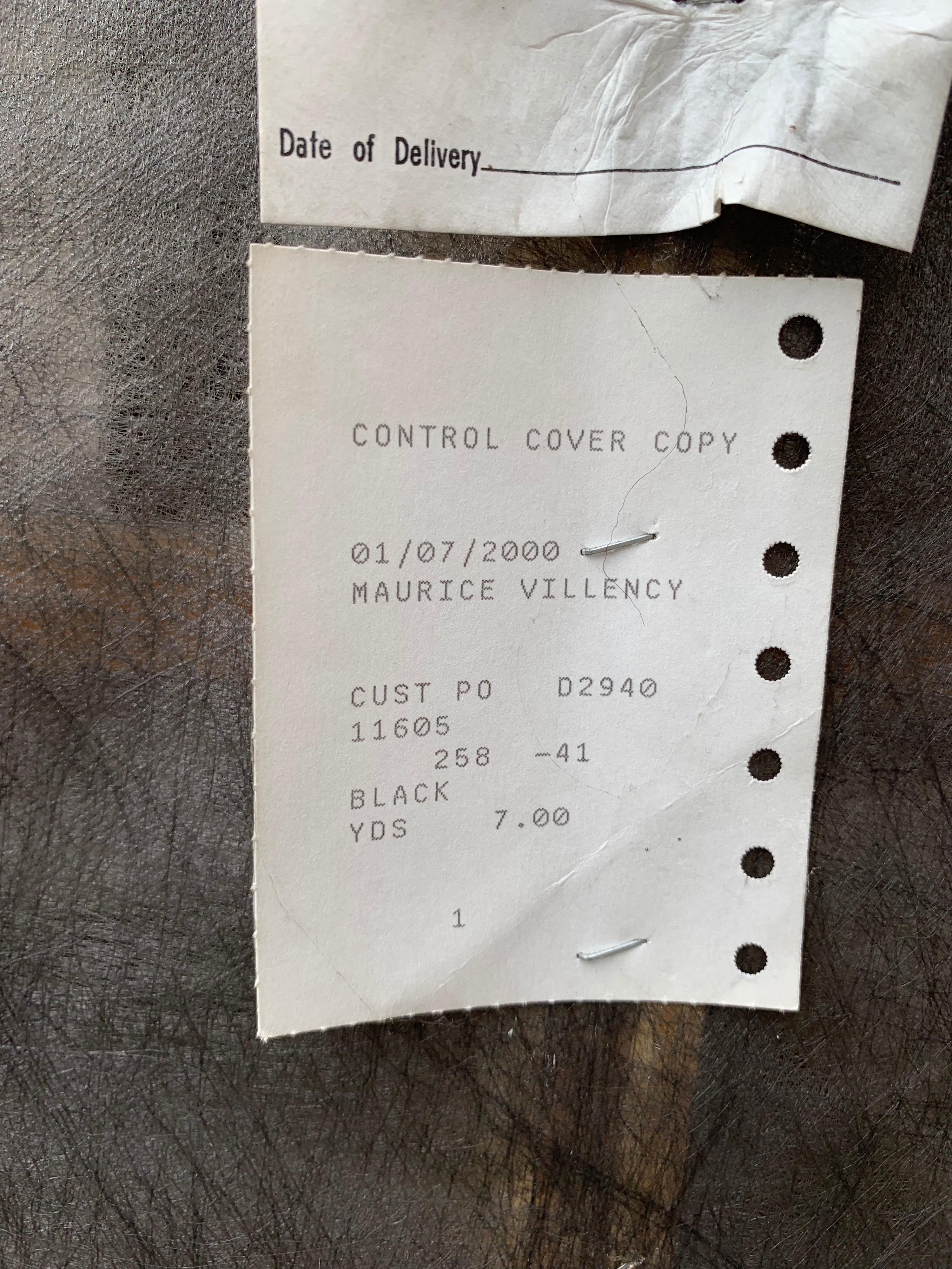 Maurice Villency 3-Piece Serpentine Cloud Sofa in Black Velvet In Good Condition In Southampton, NJ