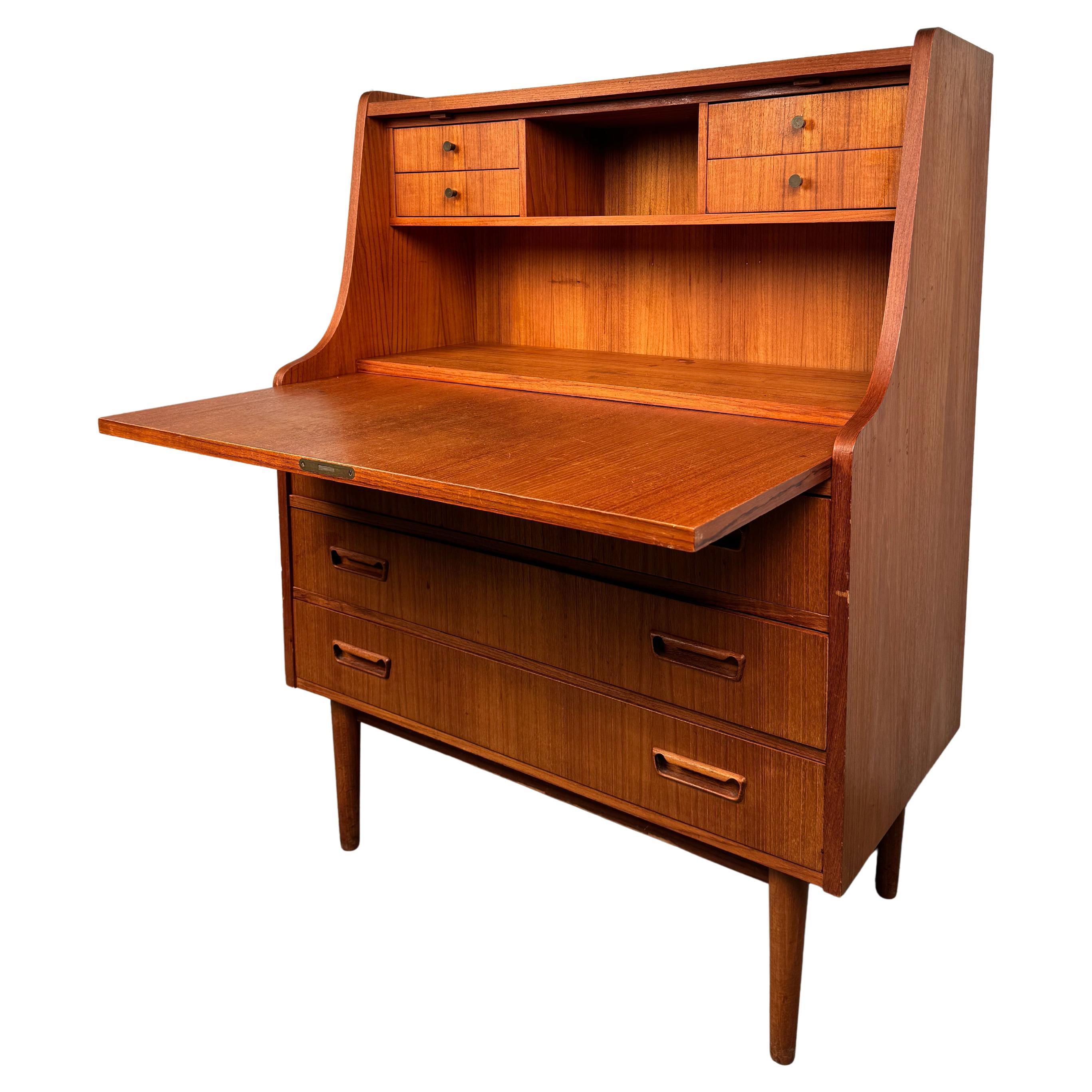 Maurice Villency Danish Teak Drop Down Desk