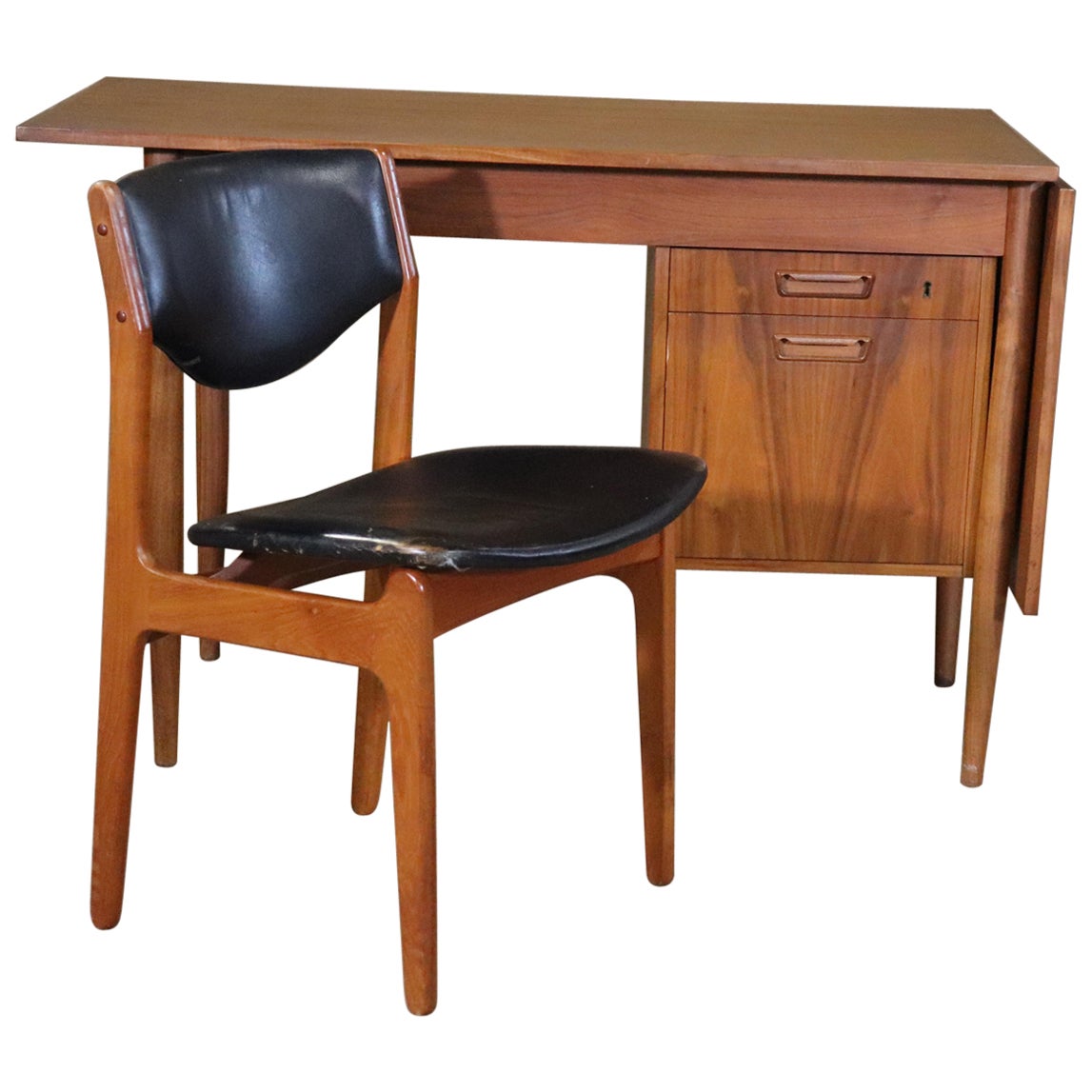Maurice Villency Bureau à rallonge en teck