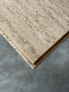 Maurice Villency Italienischer Travertin-Sockeltisch