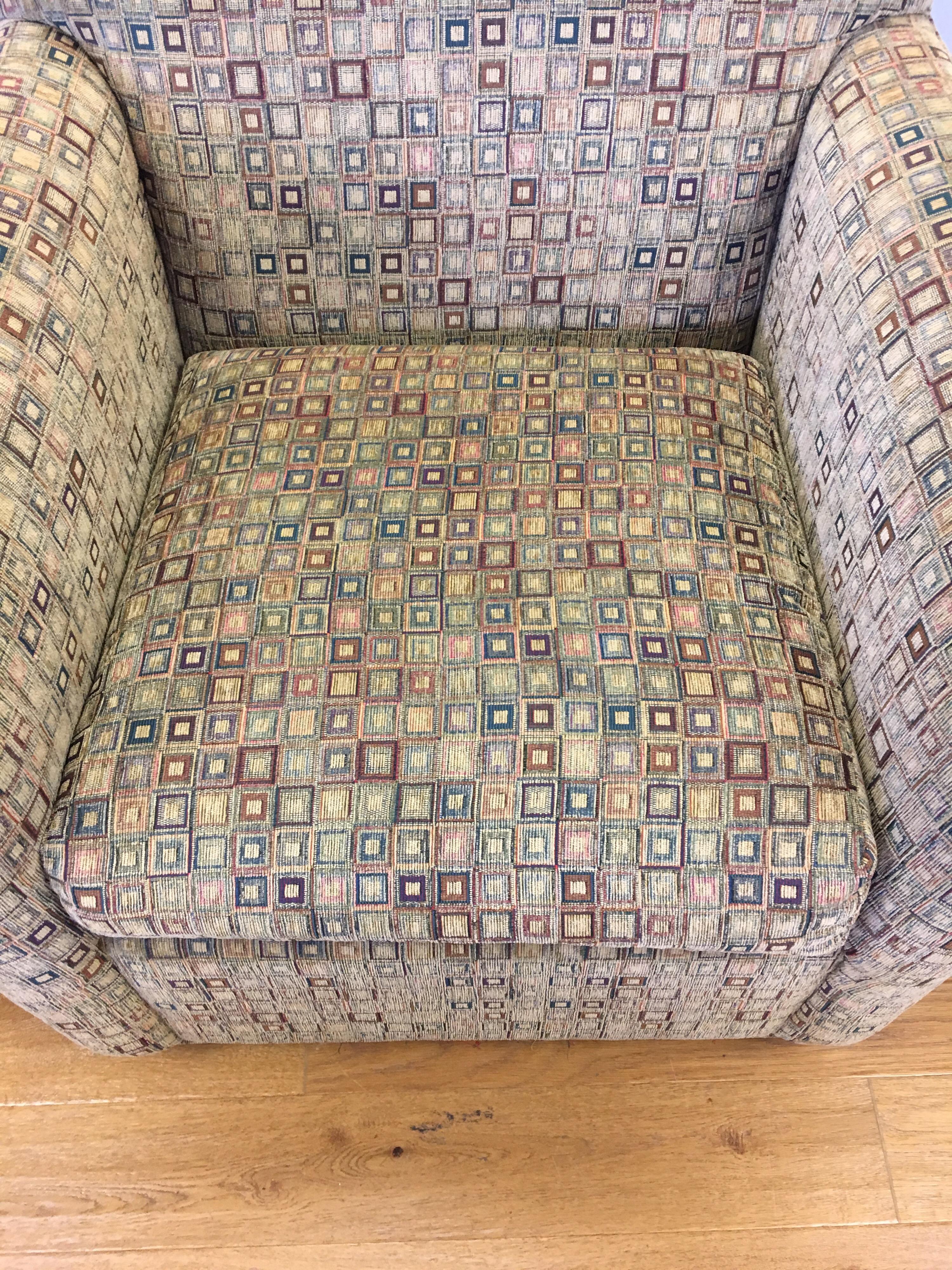 Maurice Villency Mid-Century Modern Upholstered Armchair Club 2