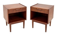 Maurice Villency Teak End Tables, Pair