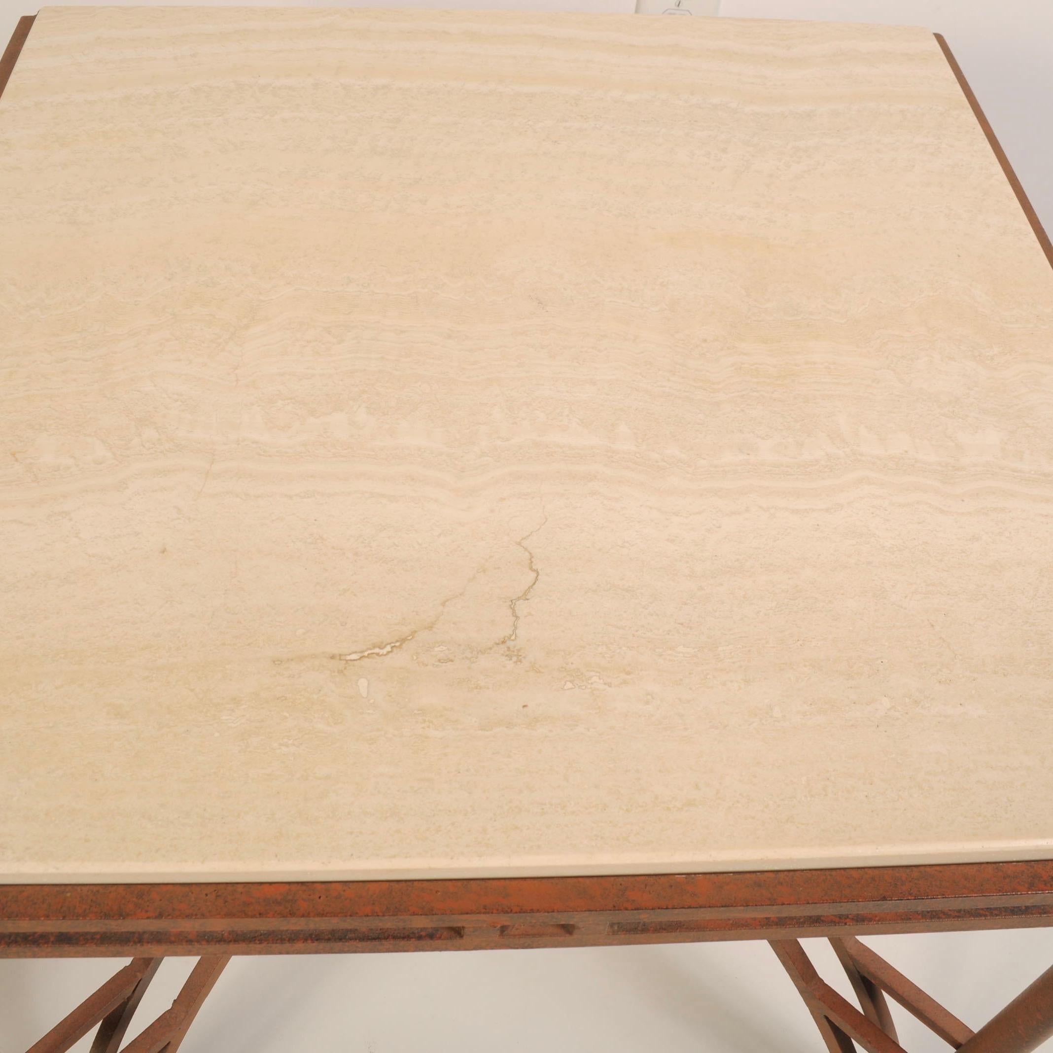 Maurice Villency Travertine Coffee Table And Side Table 1