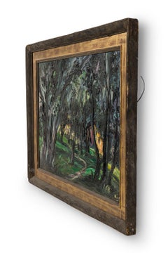 Maurice Wague-Weyman Hungarian Landscape Painting, "The Cabin in the Woods"