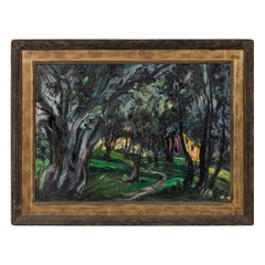 Maurice Wague-Weyman Hungarian Landscape Painting, "The Cabin in the Woods"