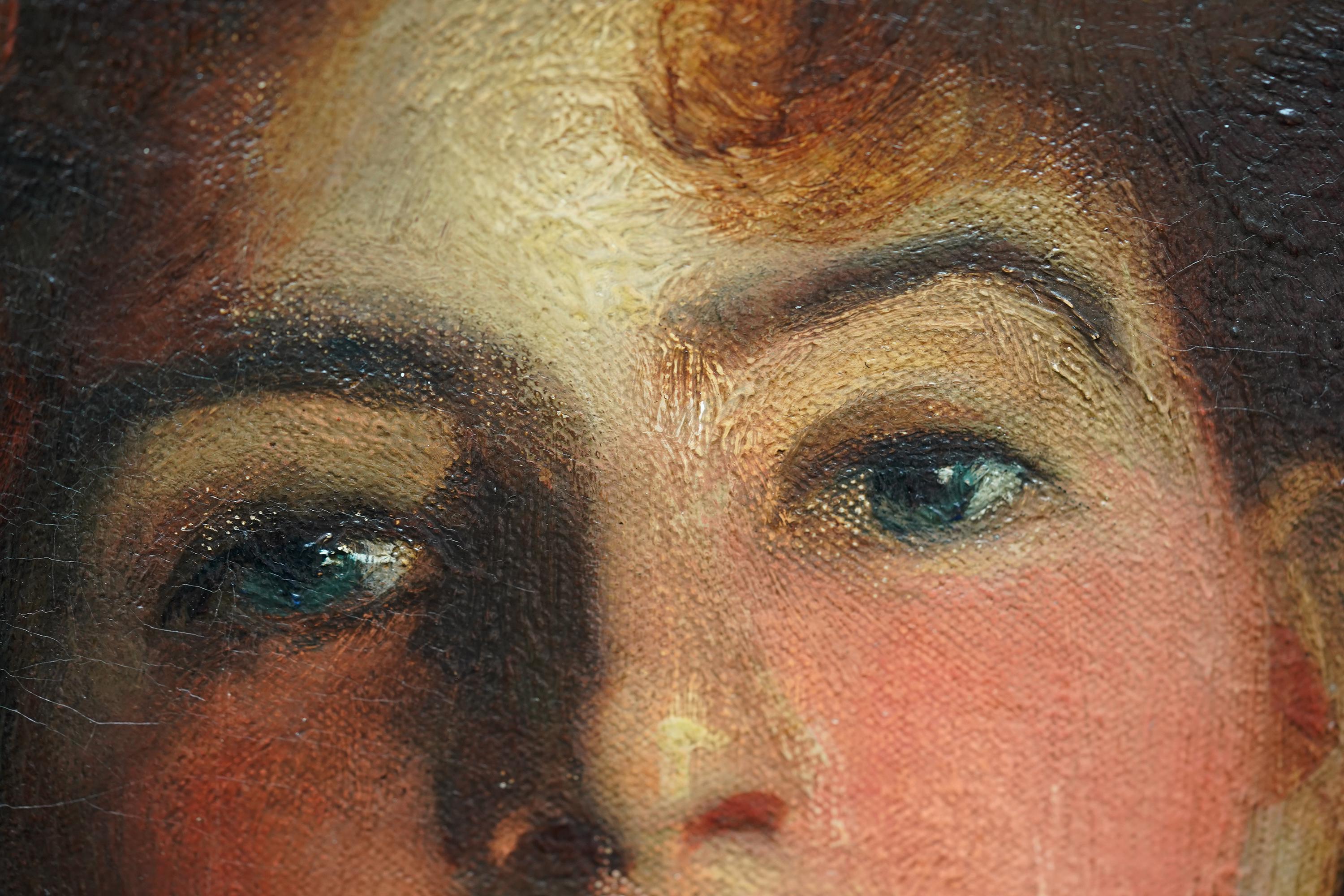 Porträt von Mrs Bury Barry – britisches edwardianisches Ölgemälde im Angebot 1