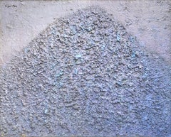 Montagna astratta viola: pittura scultorea salvadoregna modernista latinoamericana